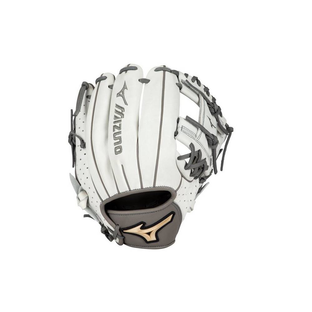 Womens Mizuno Prime Elite Infield/Pitcher Fastpitch 11.75" Softball Gloves White/Grey Philippines (D